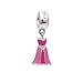 Bead Pendant Pandora 791921ENMX Woman Silver Disney Dress Aurora