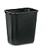 Rubbermaid Commercial Products Fg295600Bla Plastic Resin Deskside Wastebasket, 7 Gallon/28 Quart, Black (Pack Of 12) primary