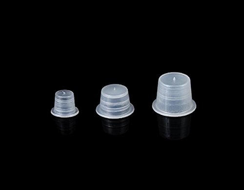 SUNWIN 200pcs Tattoo Plastic Ink Cups Disposable Tattoo Pigment Ink Caps Large 11MM For Tattooing Tattoo Needles Tattoo Kits Tattoo Ink (Medium) - Thumbnail 2