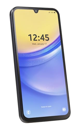 TracFone [Activation Promotion] Samsung A15 5G Locked Prepaid Smartphone, 64GB, Black - Includes $20 Unlimited Talk, Text, & 4GB Data 30-Day Plan