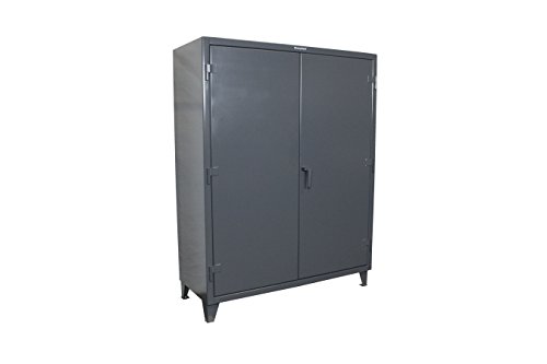 Strong Hold, 48"W x 24"D x 78"H, Industrial Cabinet, Heavy-Duty, Welded and Assembled, 12-Gauge Steel, Dark Gray, 4 Adjustable Shelves with 1,200 lbs. Capacity Each - USA - Thumbnail 2
