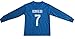 FCRM 2019/2020 New #7 Cristiano Ronaldo Kids Away Long Sleeve Soccer Jersey & Shorts Youth Sizes (Blue, 8-9 Years)