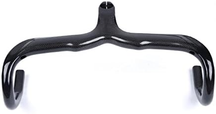 CCYY BIKE 3K Full Carbon Fiber Road Bicycle Racing Drop Integrated Bar Stem Integrated Handlebar (90420mm)