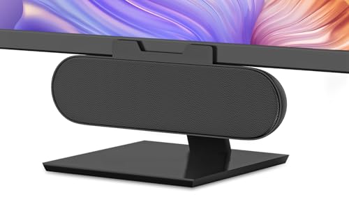 Photo 1 of LXTNFU Computer Speakers for Desktop Monitor,Single Speakers for Desktop PC,Laptop Speaker with Loud Sound,Volume Control Easily Clamps to Monitors(USB-C to USB Adapter Included) (Black)