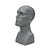 Male Mannequin Head (Grey) – 16” Tall – (#PS-M-GY)