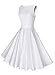 Anni Coco® Women's 1950s Hepburn Vintage Swing Dresses White Medium