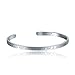 Solocute Cuff Bangle Mantra Band Bracelet Engraved Inspirational Jewelry Gift for Christmas Day, Anniversary Day,Birthday (A Mother Holds Her Childs Hand for a Short While and Their Hearts -WH)