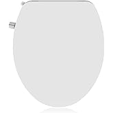 Homfan Non-Electric Round Bidet Toilet Seat with Dual Self-Cleaning Nozzles, Adjustable Spray Pressure and Position, Slow-Close Lid, Easy Installation, Ideal for Personal Hygiene and Comfort, White