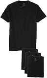 Hanes ComfortSoft 4-Pack t-shirts (Large 42-44", Black)