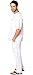 Cotton Natural Mens Short Sleeve V-neck Shirt with Drawstring (XXLarge, White)