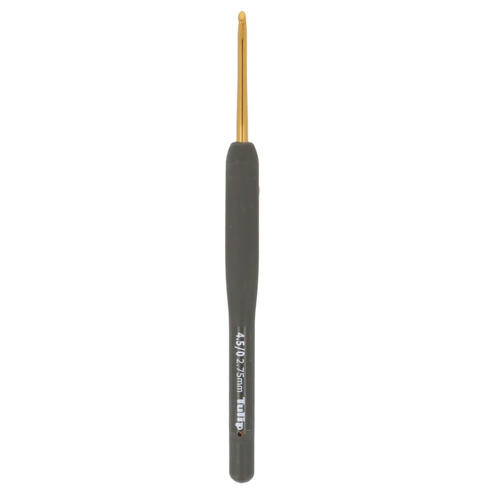 Tulip - Tulip Soft Grip Aluminium (2.75mm) Crochet Hook - 1 Unit, Black, Gold — image 1