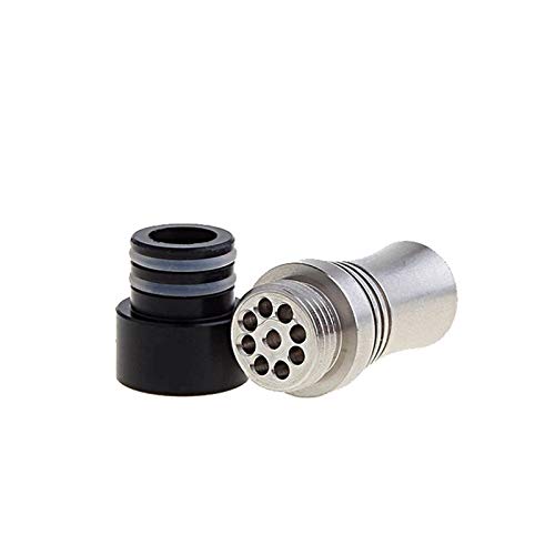 RUIYITECH 1pcs 810 510 9 Holes Long Drip Tip Prevent Eliquid From Slopping Mouthpiece For RDA RTA Tank 810 (510 black)