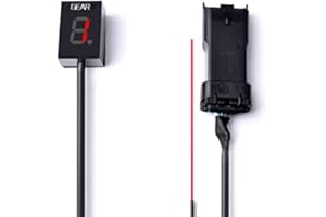 KYN For Ducati Monster 696 795 796 ABS/NON ABS All Years 796 Corse Stripe ABS/NON ABS ll Years Motorcycle Gear Indicator LED 1-6 Level Display Shift Light Bike Meter (Red,Gear Indicator)