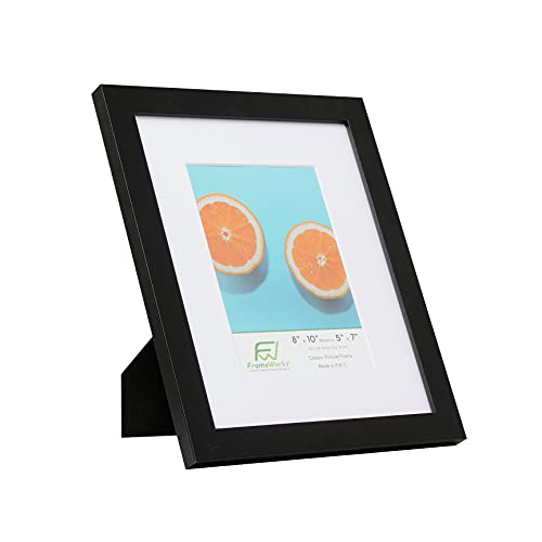 FrameWorks Classic Wooden Picture Frames Tempered Glass / Black / 6