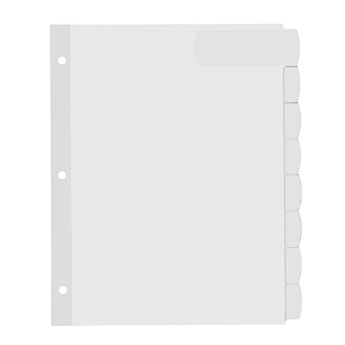 Avery Big Tab Printable Large White Label Dividers with Easy Peel, 8