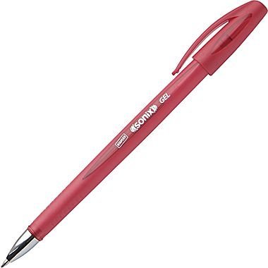 Staples 653349 Sonixgel-Ink Pens Medium Point Red Dozen