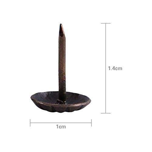 Wytino 100Pcs Antique Bronze Upholstery Nail Wood Decorative Tack Stud, Antique Upholstery Tacks Furniture Nails Pins Kit for Home Furniture Decor Upholstered Furniture Cork Board