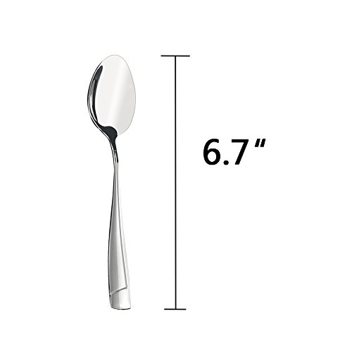 Cand 16 Pieces Stainless Steel Dessert Spoons, 6.69-Inch - Thumbnail 2