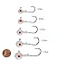 LAST CAST TACKLE 1/4-1oz White Ball Jig Heads - 10 Pack - 5 Sizes to Choose from