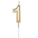URAQT Birthday Candles Numbers, Gold Glitter Birthday Numeral Candles for Birthdays, Weddings, Reunions, Theme Party, Number 1