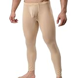 QiaTi Men’s Tight Long Underwear Sexy Long Pants Sexy Tight Underwear Soft Compression Underwear for Men Long Leggings Pants