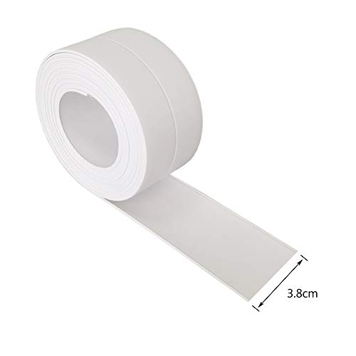 Self Adhesive Caulk Strip - Waterproof Sealant Caulking Tape Trim Sealer for Bathtub, Sink, Toilet etc, White, 1 Pack