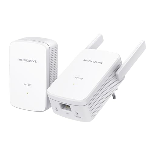 MP510 Kit V2 Powerline Kit Homeplug AV2 hasta 1000Mbps y Wi-Fi 300Mbps, Puerto Gigabit LAN, Plug and Play, Compatible con Todos los routers, tecnología Powerline Alta