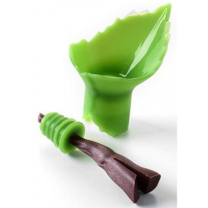 Charles Viancin Grape Wine Bottle Pourer & Stopper - Silicone - Grape