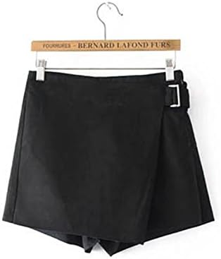 Lacencn Sexy Women Suede Shorts Mini Shorts Button Design Spring Autumn Winter Shorts Black L