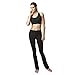 TLC Sport UK Women's Classic Sculpting Compression Fold Down/Fold Over Yoga Trousers Pants Black