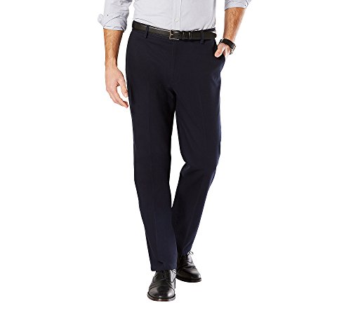 Dockers Men's Classic Fit Flat Front Signature Khaki - 36W x 30L - Dockers Navy (Stretch)