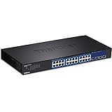 TRENDnet 28-Port Web Smart Switch with 24 x Gigabit Ports &amp; 4 x 10G SFP+ Slots, TEG-30284