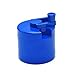 Plastic Herb Tobacco Grinder Crusher Spice Grinder Grinding Powder Container Special Teeth Handle (Blue)