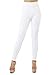 D&K Monarchy Women's Plus Size Seamless Full Length Thick Leggings, White, S/M (0-10)