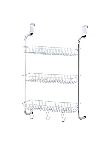 4 Tier Over Door Hanging Rack Shelves With Hooks For Pantry Or