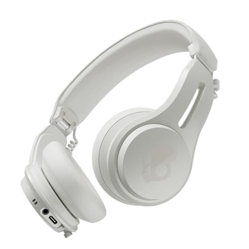 Skullcandy Icon ANC Wireless Bluetooth On-Ear-Kopfhoerer, Active Noise Cancelling, 60 Stunden Akkulaufzeit, schweiss- und wasserresistent, reisetaugliches Klappdesign - Weiss