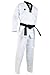 Mooto Taekwondo BS4 Dan DoBok Korea WTF Black V-Neck TKD Uniforms for Poomsae & Training 0 to 7