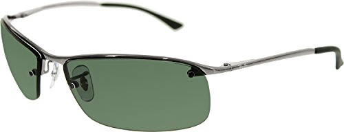 Ray-Ban RB3183 Sunglasses 63 mm (63 mm, Gunmetal Frame/Green Classic Lens)