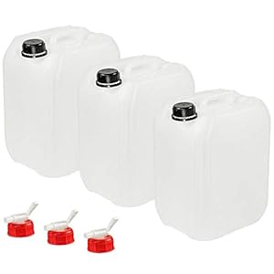 Anaterra Jerrycan 10 Liter BPA-vrij – Set van 3 – Incl. aftapkraantjes – Geschikt voor drinkwater – Opstapelbaar…