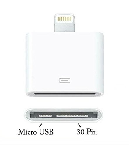 CELL-TECHÂ® New 2-in-1 Micro USB and 30-pin Female to 8-pin Male Adapter Converter for Apple iPhone 6plus/6/5s/5c/5 4 4S iPod iPad (1 Pack)