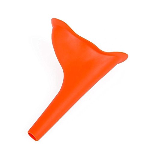 PRINTEMPS 2 Pack Orange Female Portable Urination Device,Pee Piss Standing up, Reusable Urinal Funnel for Women for Travel, Outdoor Activities, Camping, Hiking, Festivals