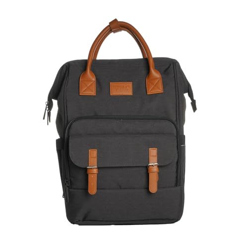 - Sac à langer ESCAPADE - Sac à dos à langer Bébé - Matelas à langer pour Bébé Garçon et Fille inclus - Confortable - Pratique pour des sorties avec votre nouveau-né - Gris foncé