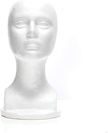 Styrofoam Mannequin Head with Female Face