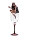 Pavilion Gift Company Hiccup by H2Z 73670 More Wine Please Ebony Girl Figurine in Wine Glass, 11-1/2-Inch Tall
