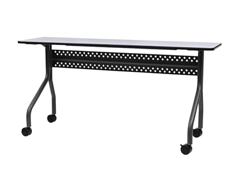 Iceberg OfficeWorks Mobile Training Table with Wheels, Gray and Charcoal, with…