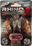 RHINO 8 8000 Male Sexual Performance Enhancement Pill 6 PK