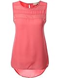 J.TOMSON Womens Sleeveless Chiffon Sheer Blouse