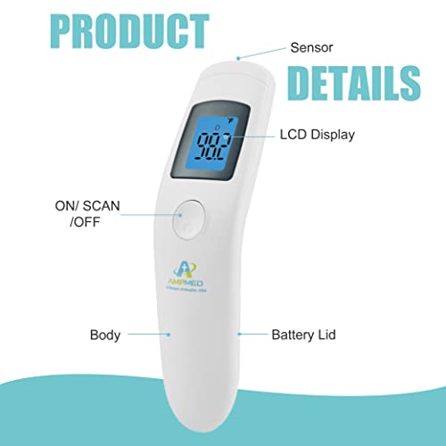 Amplim No Touch Forehead Thermometer NonContact Digital Infrared