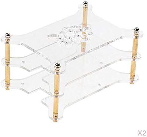 SDENSHI 2Set 2Layer Stackable Dog Bone Case Stack Enclosure para Frambuesa