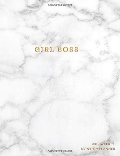 Girls Boss 2019 Weekly Monthly Planner: Marble and Gold (Female Empowerment) Paperback – 12 Nov 2018